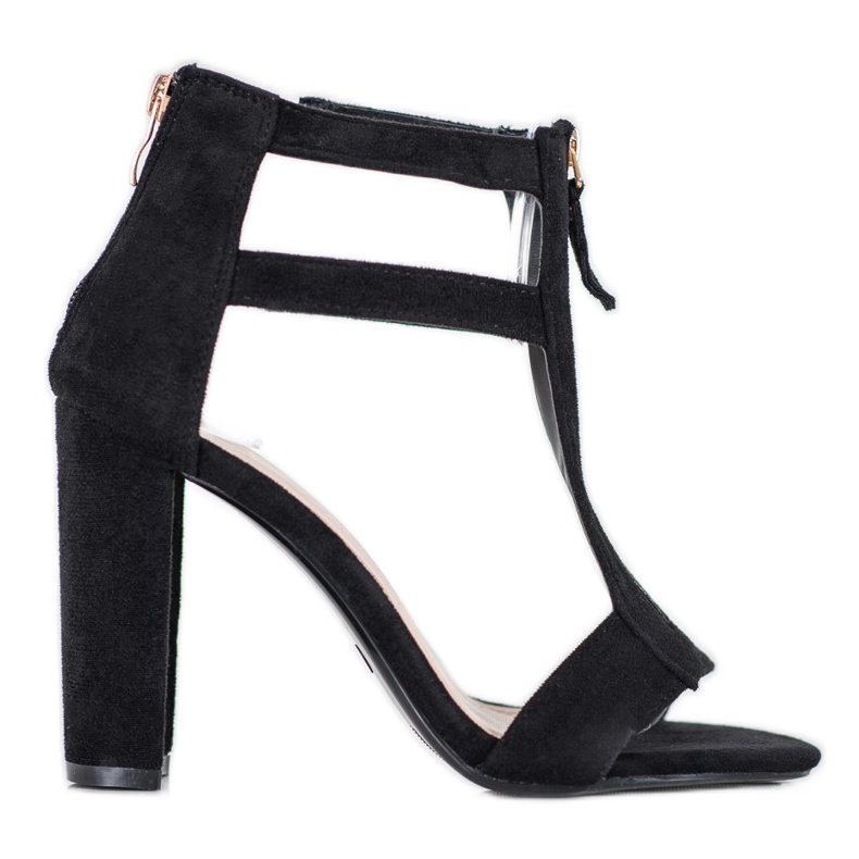 Seastar Sandale cu fermoar negru