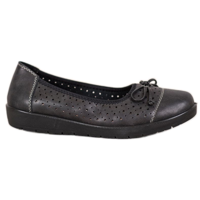 SHELOVET Balerină ajurată pe Paltform negru