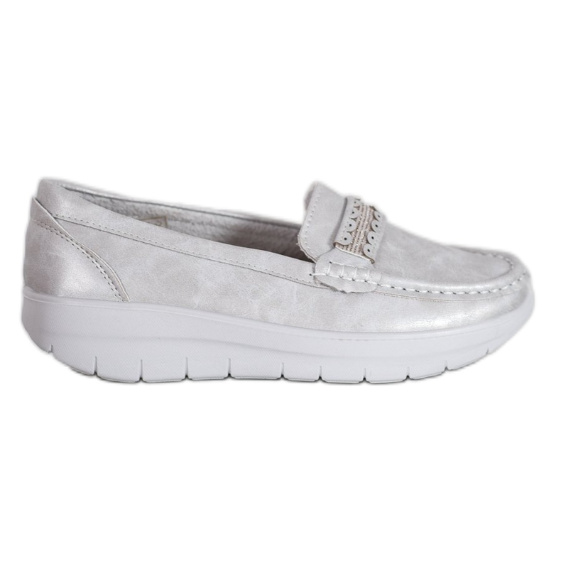 SHELOVET Mocasini confortabili pe platformă gri