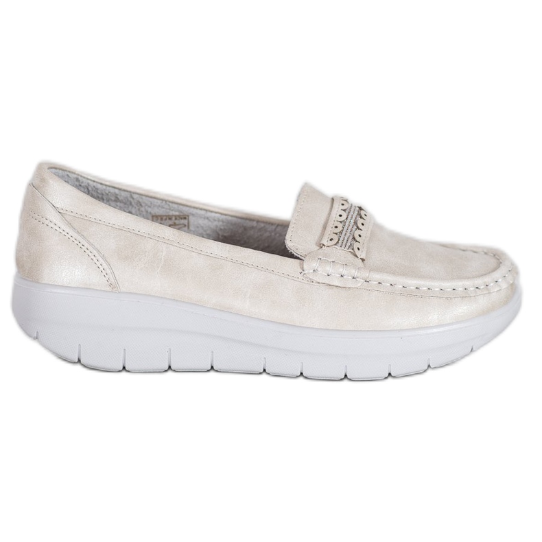 SHELOVET Mocasini confortabili pe platformă galben