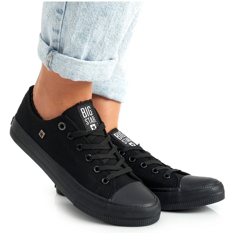 Adidași pentru femei Big Star Black AA274009 negru