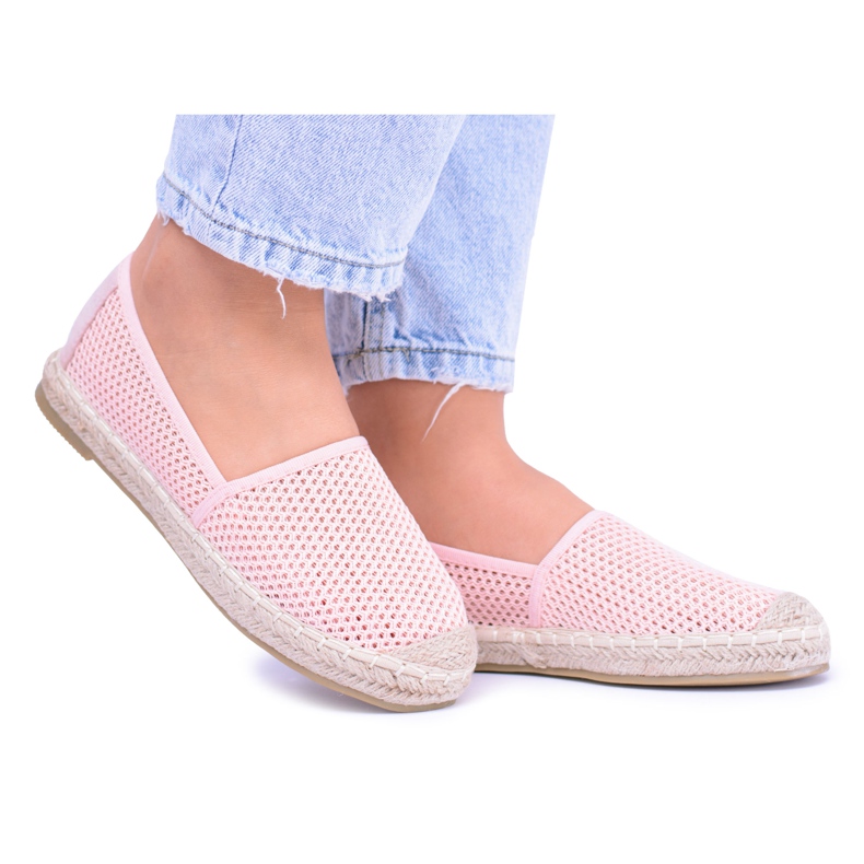 Espadrile perforate roz pentru femei Asumi Espadrile perforate roz pentru femei Asumi