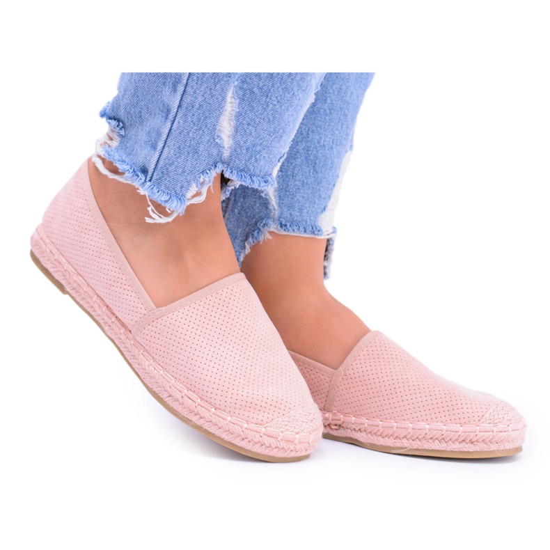 Espadrile de damă Estelle Powder Pink roz