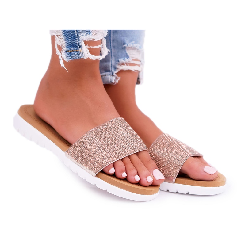 Lu Boo Paiete Sandale Femei Șampanie Bună roz