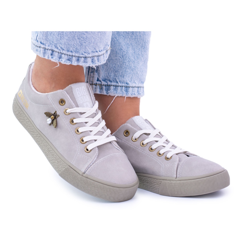 Adidași pentru femei Big Star Gri cald pentru adidasi Monokolor BB274062