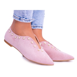Lu Boo Brogues roz cu margele decupate Merseo
