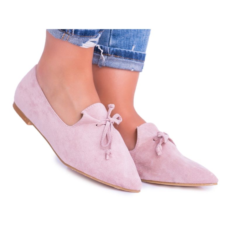 Lu Boo Pink Ballerina In Lordsy Spitz Suede Feliciano roz