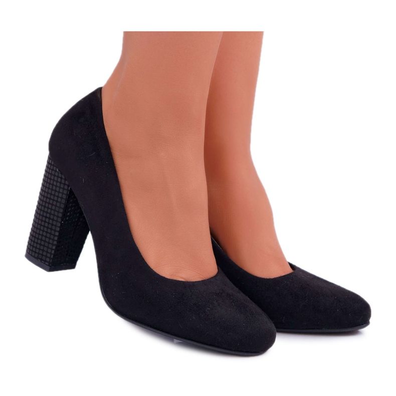 Pompe de damă Sergio Leone PB200 Suede Black Selva negru