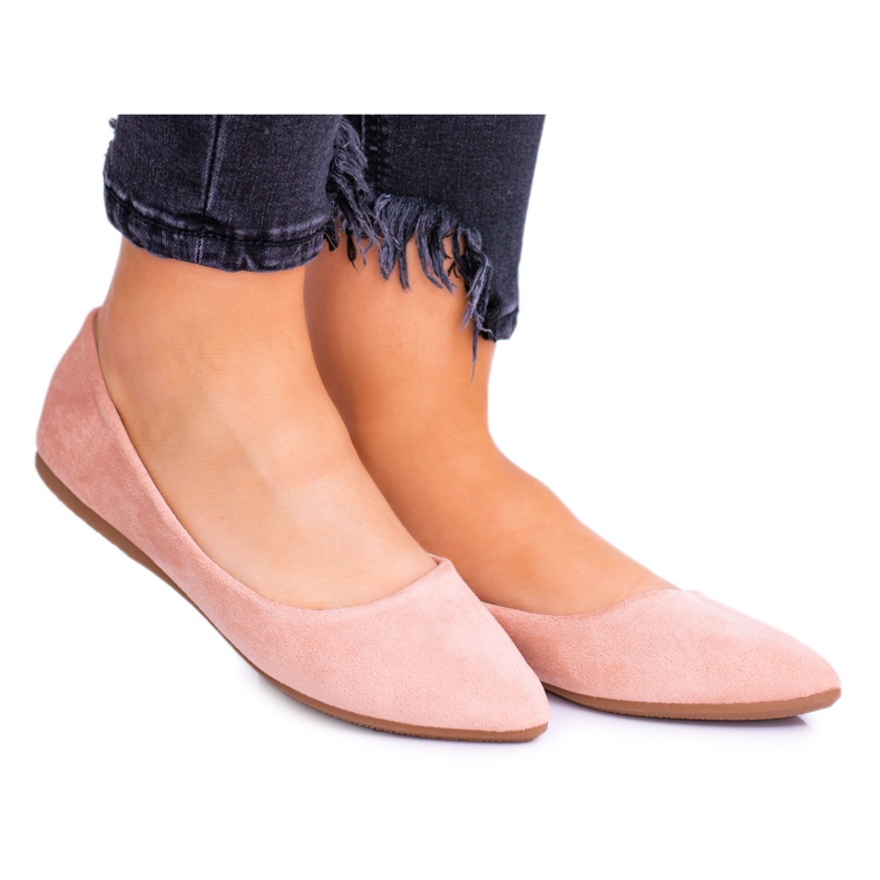 PS1 Balerini roz de damă din piele de damă PS1 Balerini roz de damă din piele de damă