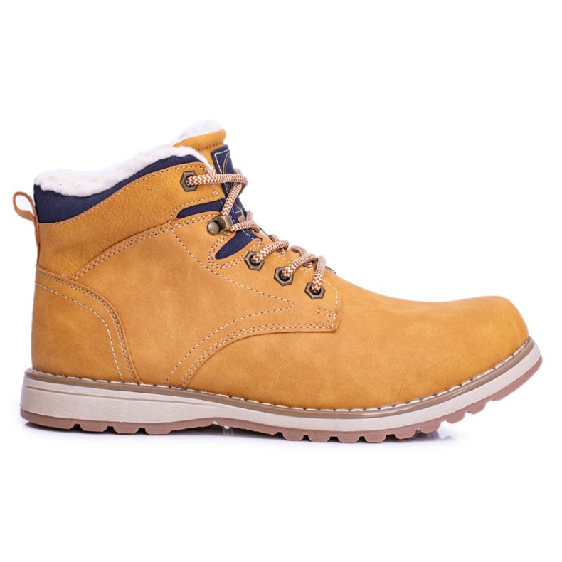 Vico Încălțăminte caldă de trekking pentru bărbați cu lână Camel Nuss maro