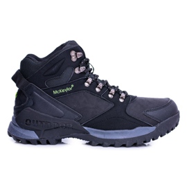 Mckeylor Pantofi de trekking negri pentru bărbați încălziți cu lână Padava negru Mckeylor Pantofi de trekking negri pentru bărbați încălziți cu lână Padava negru