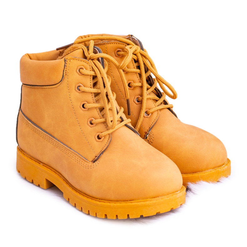 FRROCK Cizme pentru copii cu căldură caldă Camel Dexter maro