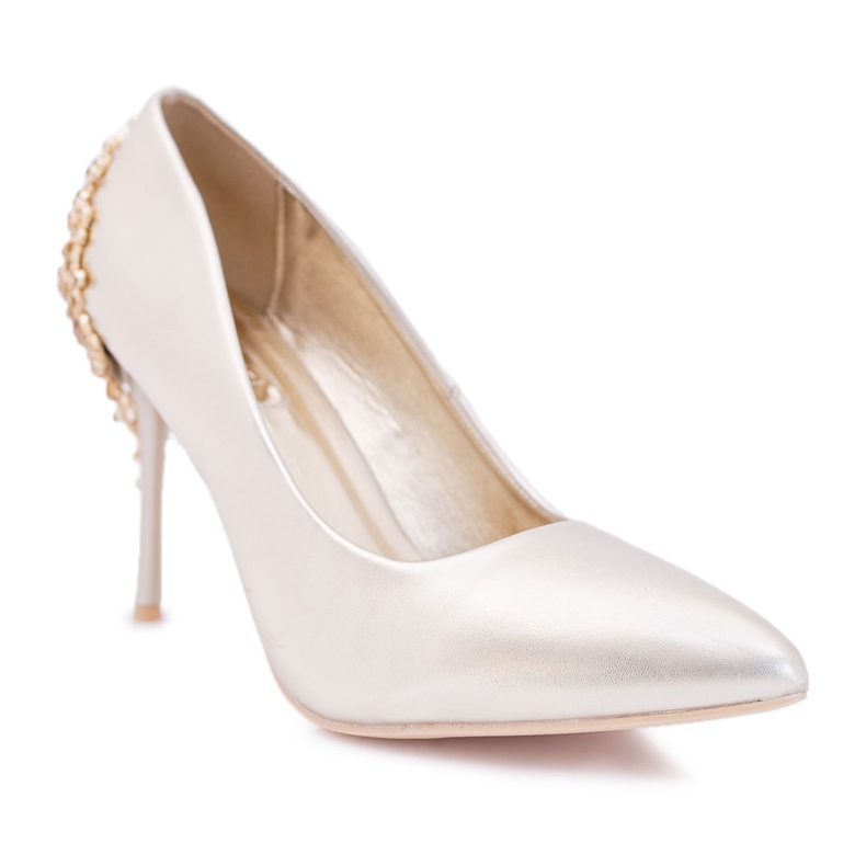 FB1 Stilete de aur pentru femei, cu decor Larento