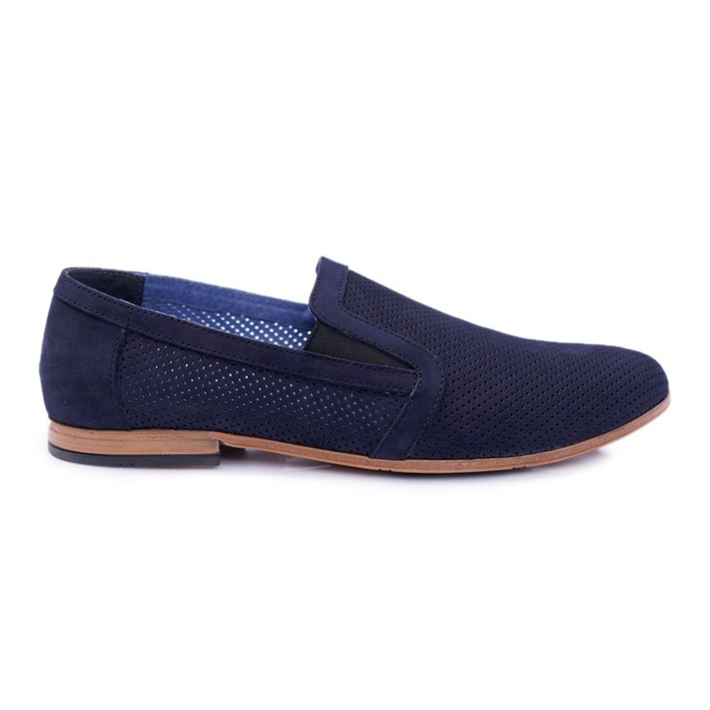 Mocasini Slip-On pentru bărbați, bleumarin, Bednarek Munero albastru marin