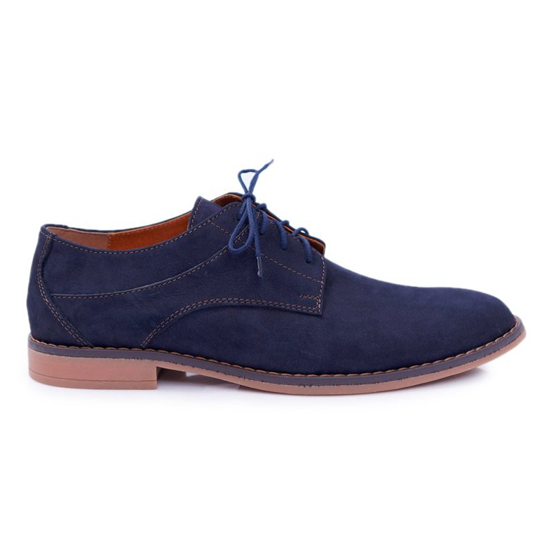 Bednarek Polish Shoes Brogues pentru bărbați Bednarek Nubuck Navy Atletos albastru