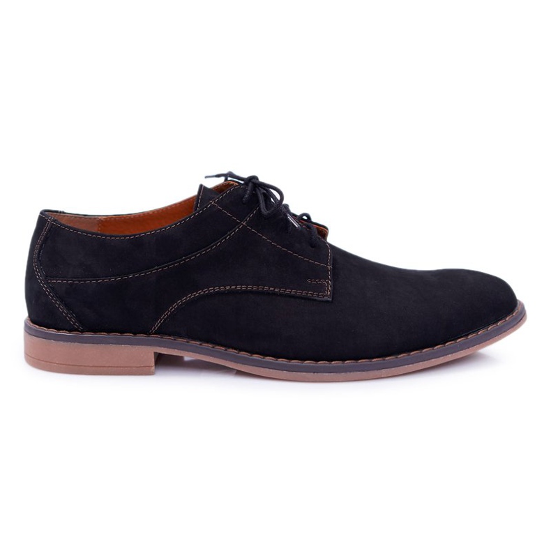 Bednarek Polish Shoes Brogues pentru bărbați Bednarek Nubuck Black Atletos negru