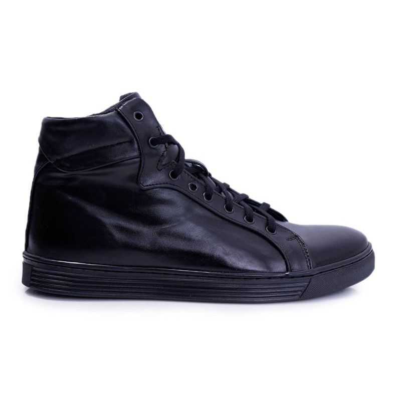 Bednarek Polish Shoes Adidași din piele pentru bărbați Bednarek Black Edys negru