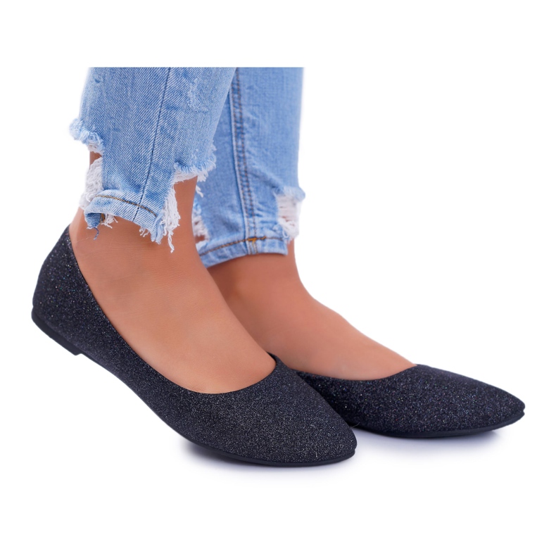 PS1 Balerini pentru femei Glitter Black Fifi negru