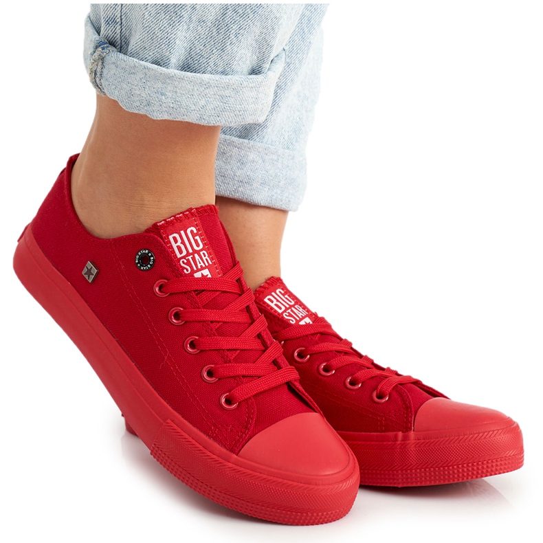 Adidași pentru femei Big Star Red AA274007 roșu