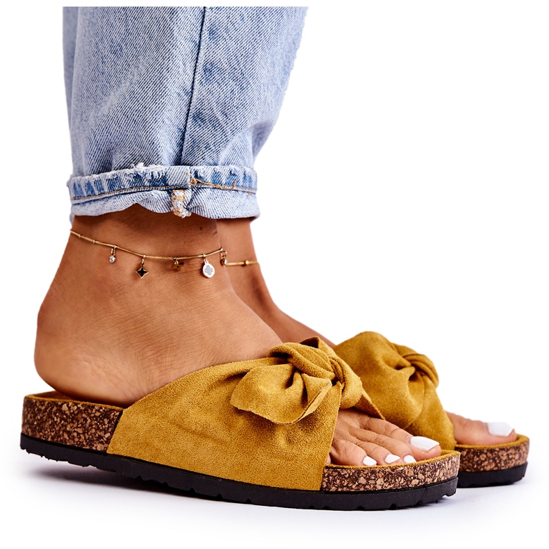 NFR Papuci galbeni pentru femei pe arc de plută Wendy