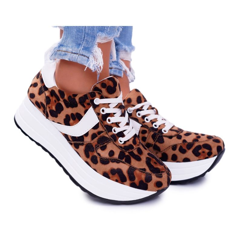 NFR Pantofi sport pentru femei Leopard SportFreak maro