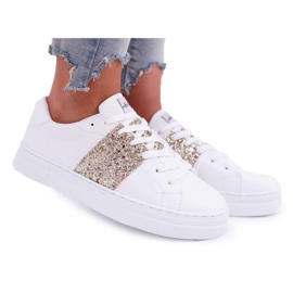 FRANA Încălțăminte sport pentru femei Gold Glitter White Campare alb FRANA Încălțăminte sport pentru femei Gold Glitter White Campare alb