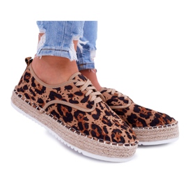 HAN Espadrile pentru femei, din piele de căprioară, din piele de căprioară maro HAN Espadrile pentru femei, din piele de căprioară, din piele de căprioară maro
