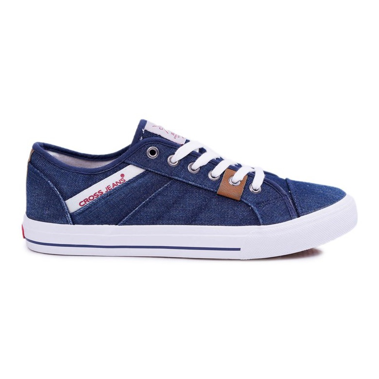 Adidași pentru bărbați Cross Jeans Classic Jeans Blue Navy DD1R4027 albastru marin