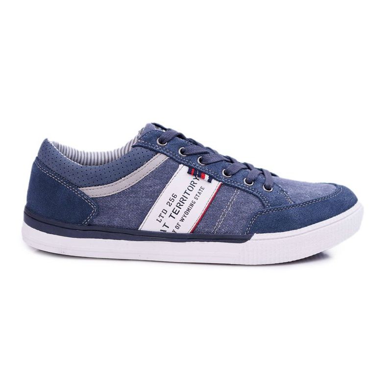 McBraun Pantofi sport bărbați Federico Blue Navy albastru marin