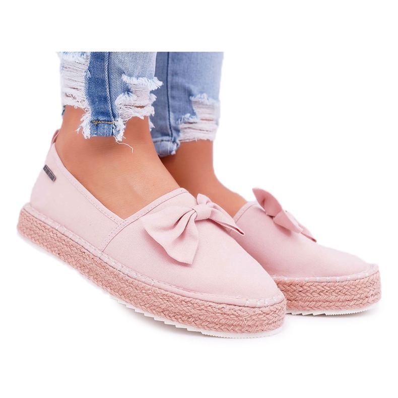 Espadrile pentru femei Material Big Star Pink DD274785 roz Espadrile pentru femei Material Big Star Pink DD274785 roz