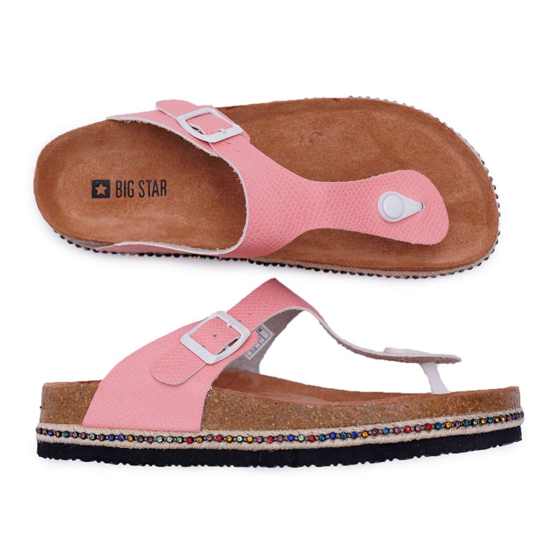 Flip-flops roz pentru femei Big Star DD274133