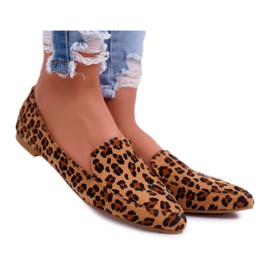 Mocasini de damă Lu Boo Leopard Magnus maro