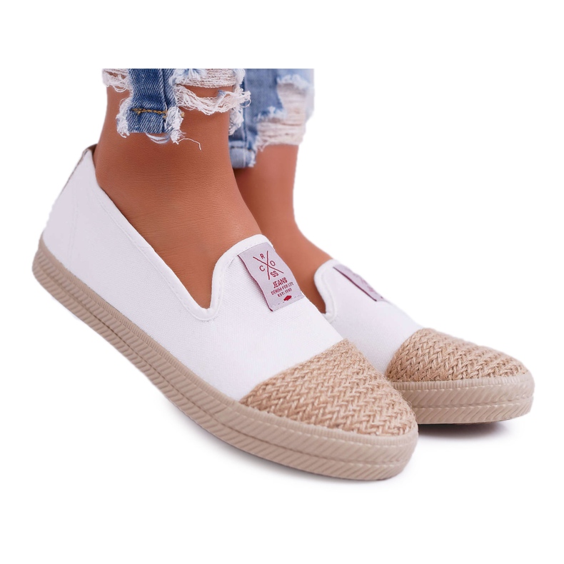 Espadrile de damă Cross Jeans White DD2R4044 alb