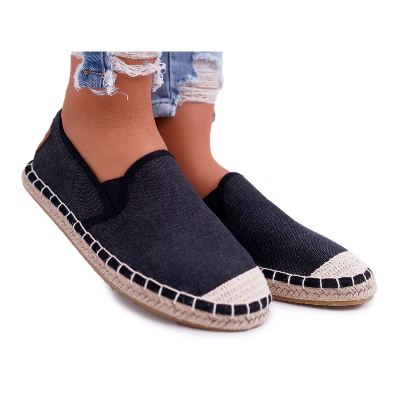 Espadrile de damă Cross Jeans Black DD2R4106 negru Espadrile de damă Cross Jeans Black DD2R4106 negru