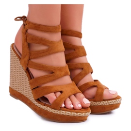 FRERY Sandale Femei Pe Pană A String Camel Liluena maro