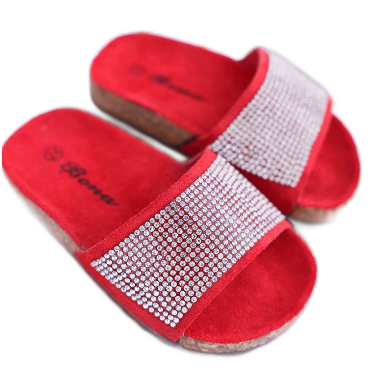 SEA Papuci roșii pentru copii pe cristale de plută Malena roșu