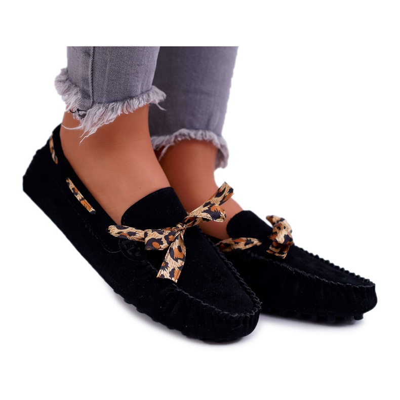 Mocasini de damă Lu Boo Comfortable Black Plummy negru