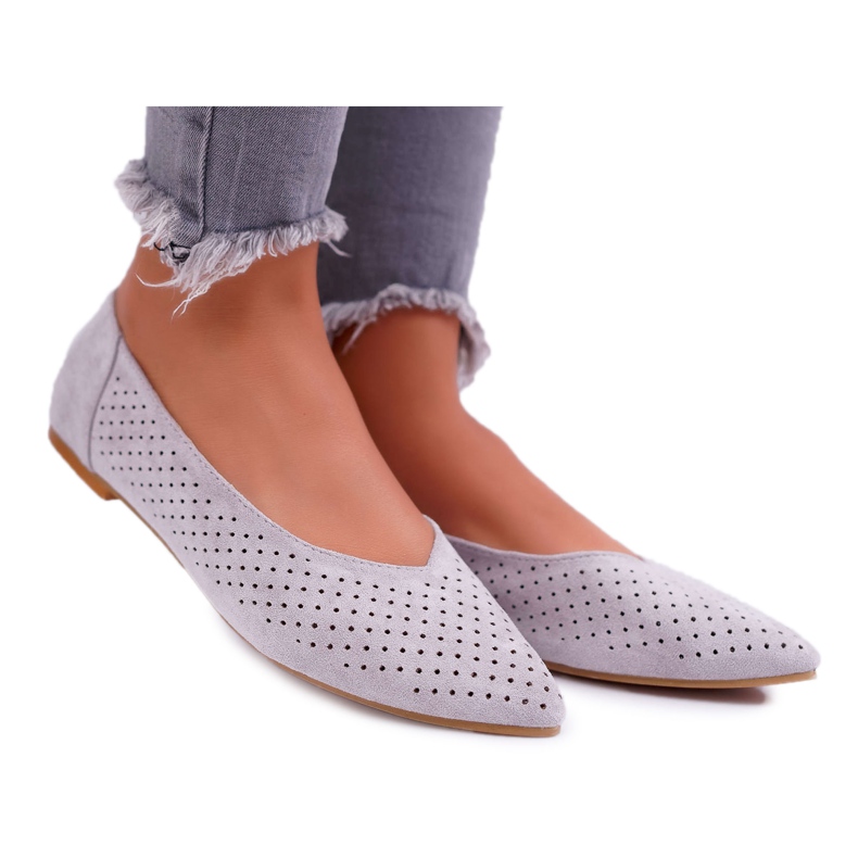 Balerini de damă Lu Boo Deschis Grey Dessert gri
