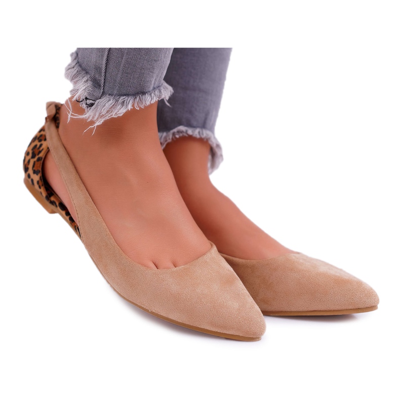 Lu Boo Ballerina În Spitz Suede Camel Better maro