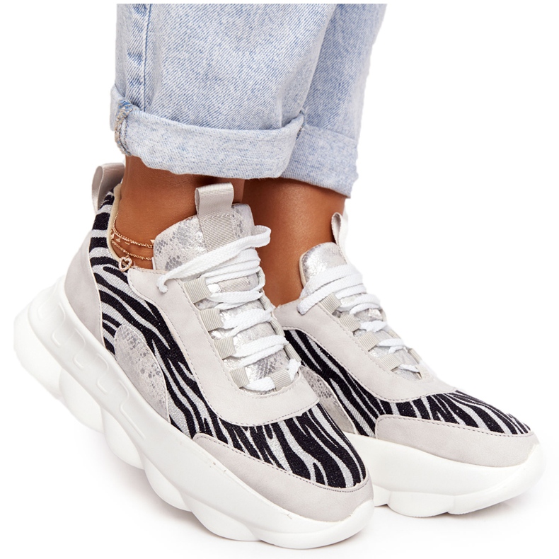 Încălțăminte sport de damă Lu Boo Talpă groasă Gri Taste It!