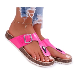 SEA Papuci de damă Flip-flops On Corks Lacuit Fuchsia Palette roz