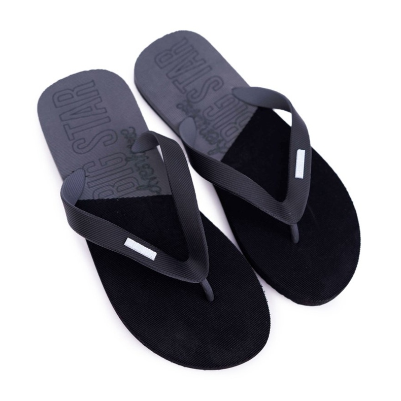 Papuci pentru bărbați Flip-flops Big Star Black AA174422 negru