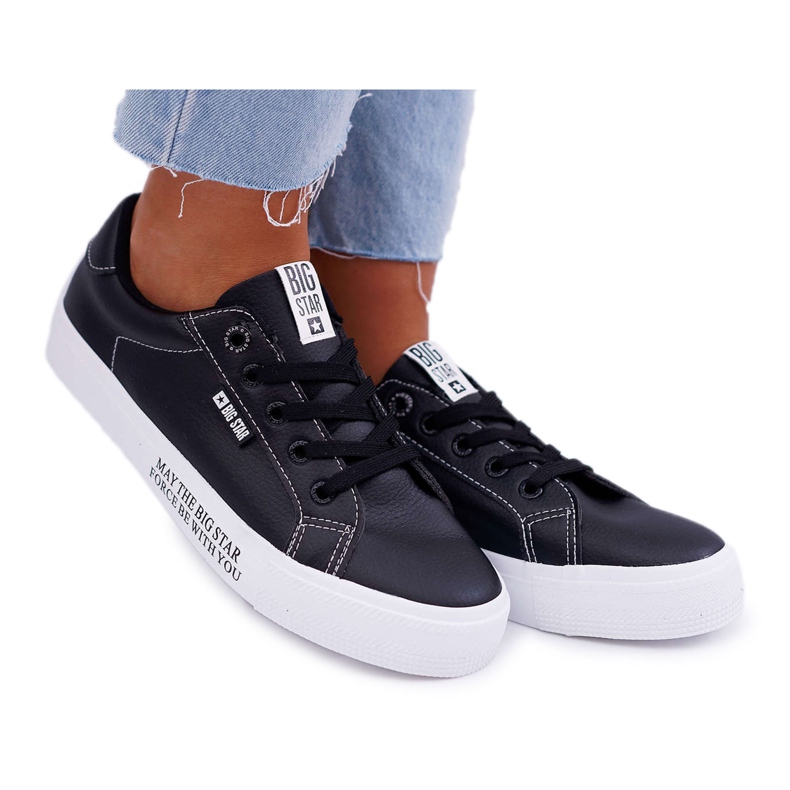 Adidași pentru femei Big Star Black EE274315 negru