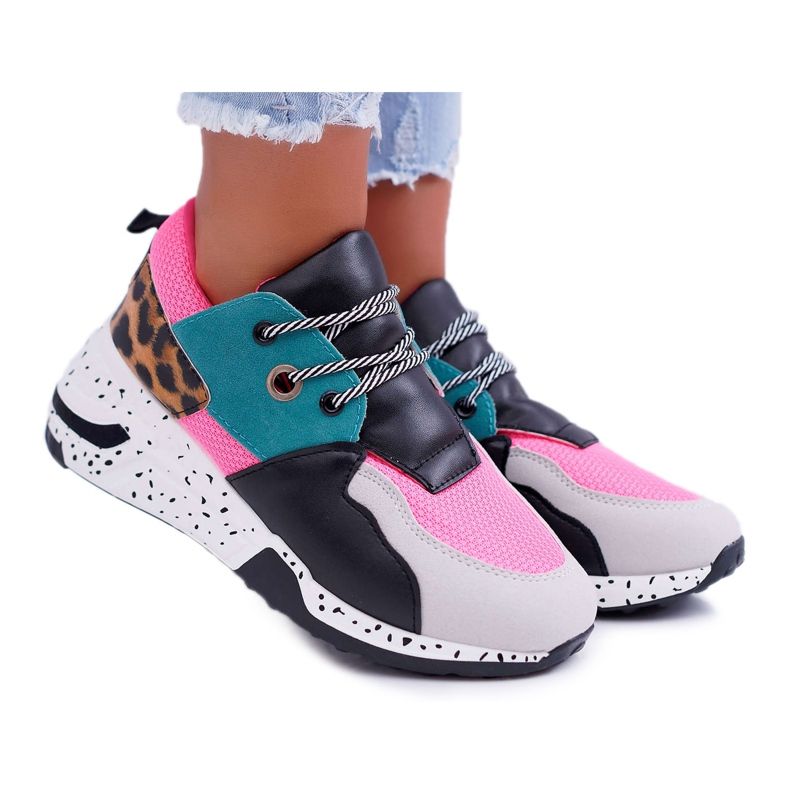 FRJEIN Încălțăminte sport femei Leopard Mix Timoti multicolor