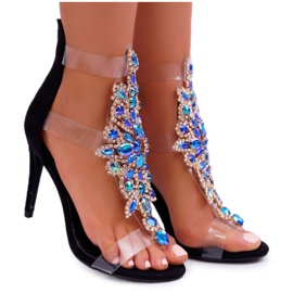 Sandale pentru femei pe toc înalt Lu Boo Suede Negru 2047-89 Milleni Sandale pentru femei pe toc înalt Lu Boo Suede Negru 2047-89 Milleni