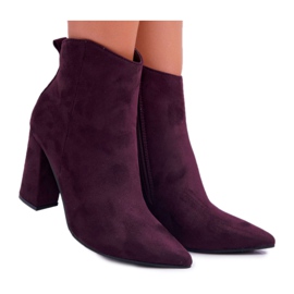EVE Cizme de damă pe toc în Spitz Suede Violet Summe EVE Cizme de damă pe toc în Spitz Suede Violet Summe