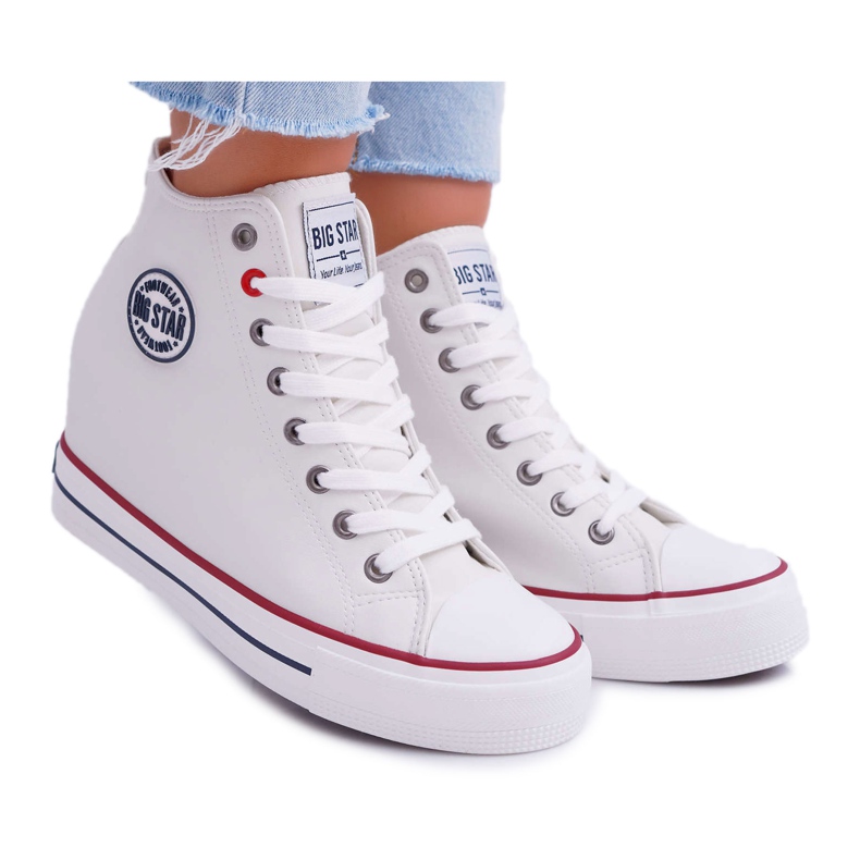 Adidași pentru femei Big Star White EE274616 alb