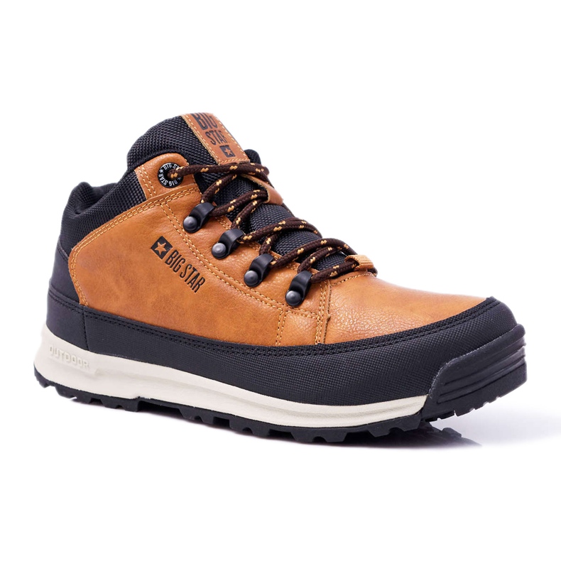 Pantofi de trekking pentru tineri Big Star High Outdoor Camel EE274815 maro