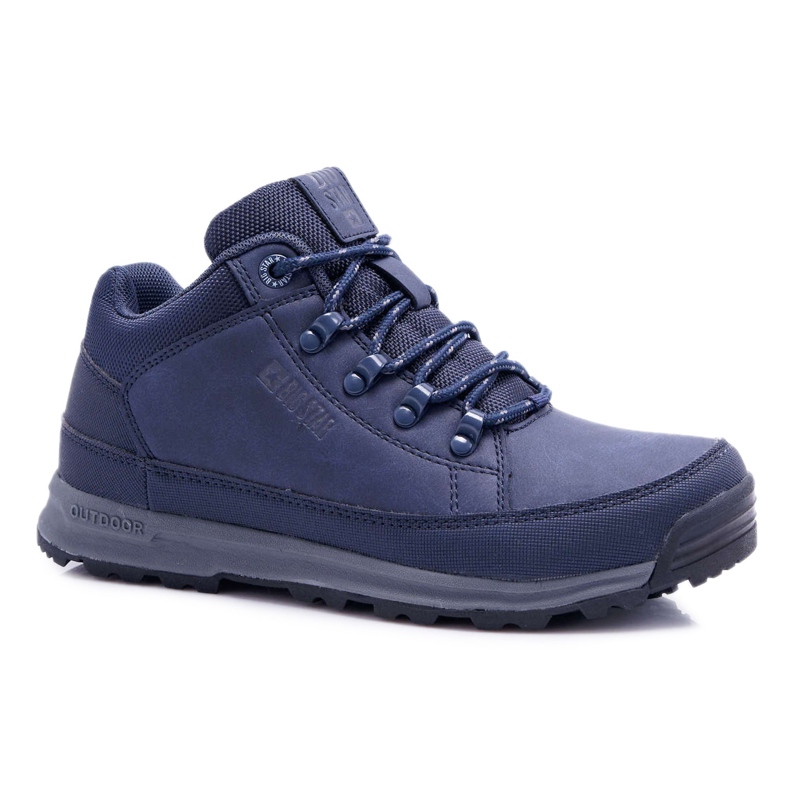 Pantofi de trekking pentru tineri Big Star High Outdoor Blue Navy EE274817 albastru