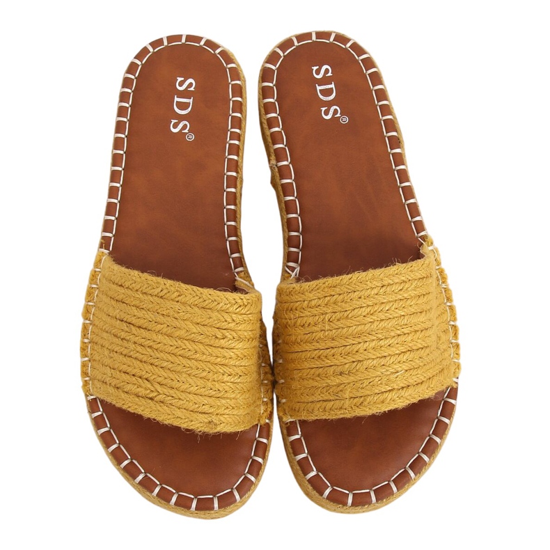Papuci espadrile cu miere 7970-PL Galben